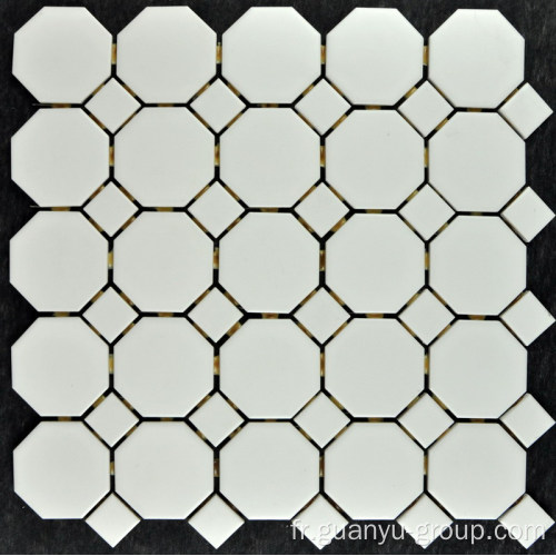 Tuile de mosaïque de porcelaine blanche Ivoire